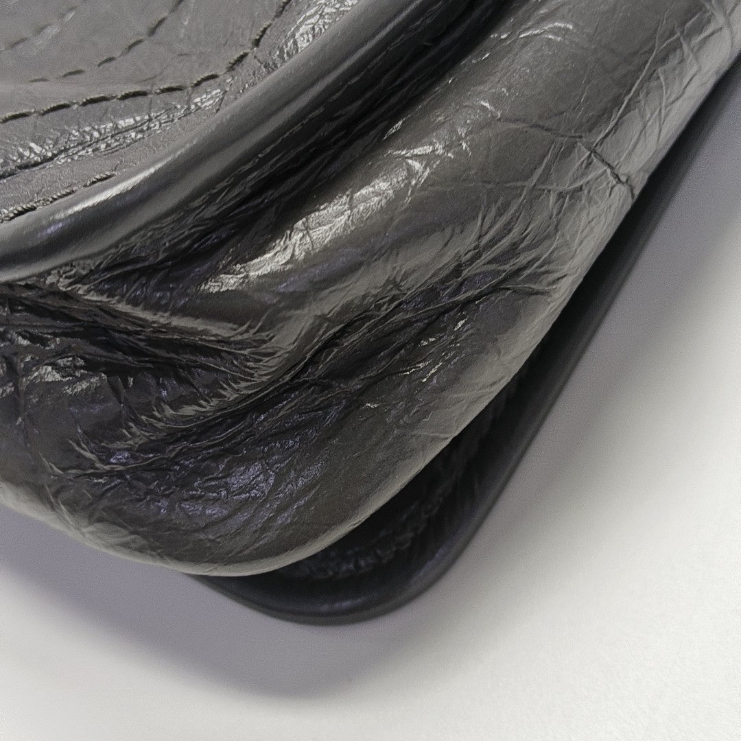 NIKI Mini Chevron Calfskin Gray