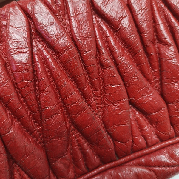 Matelassé Quilted Lambskin Red