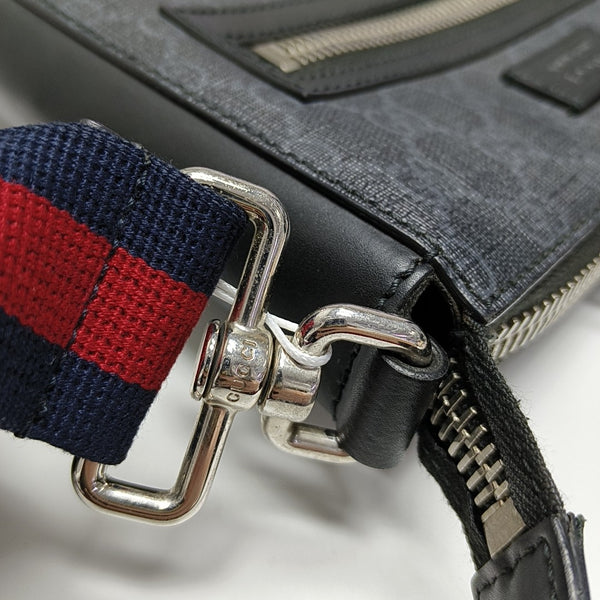 GG Imprime Small Monogram Coated Canvas Black