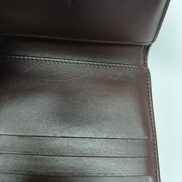 Quilted Grained Calfskin Wallet Black