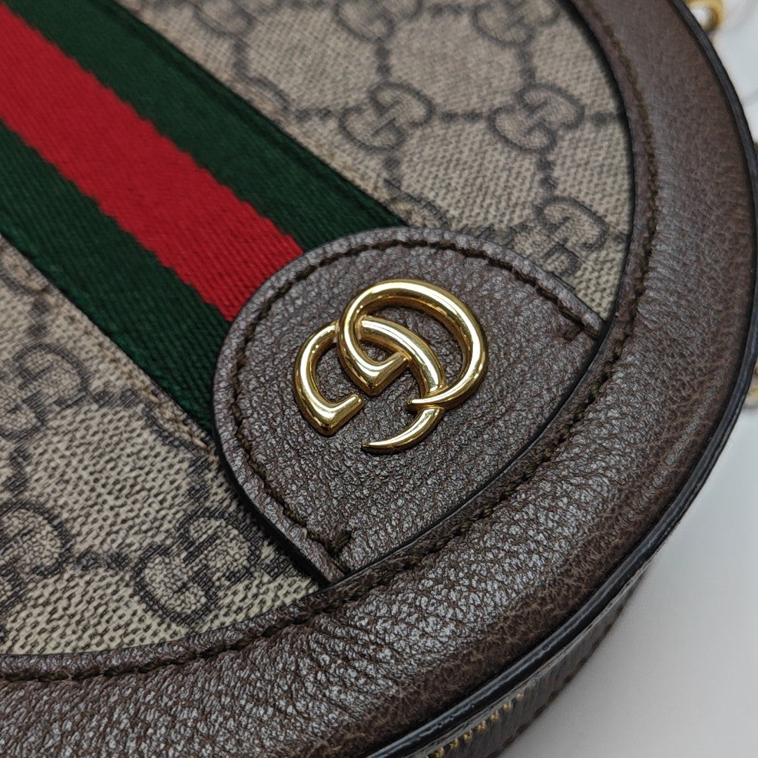 Ophidia Mini Monogram Coated Canvas Beige
