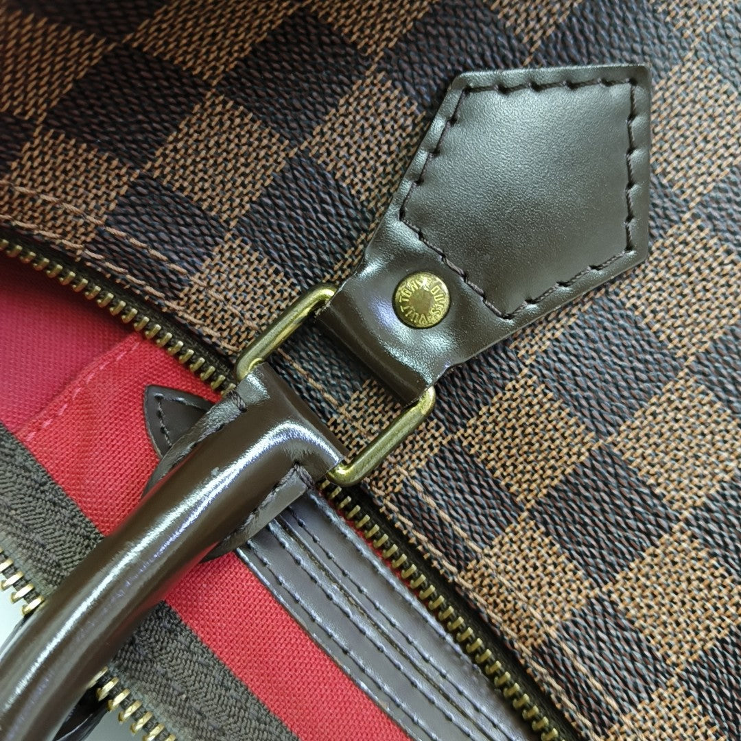SPEEDY 30 Damier Ebene Coated Canvas Brown