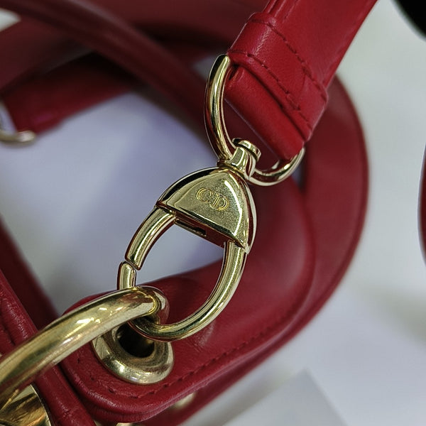 Lady Dior Medium Cannage Lambskin Red