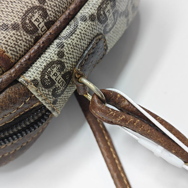 Monogram Coated Canvas Shoulder Bag Brown