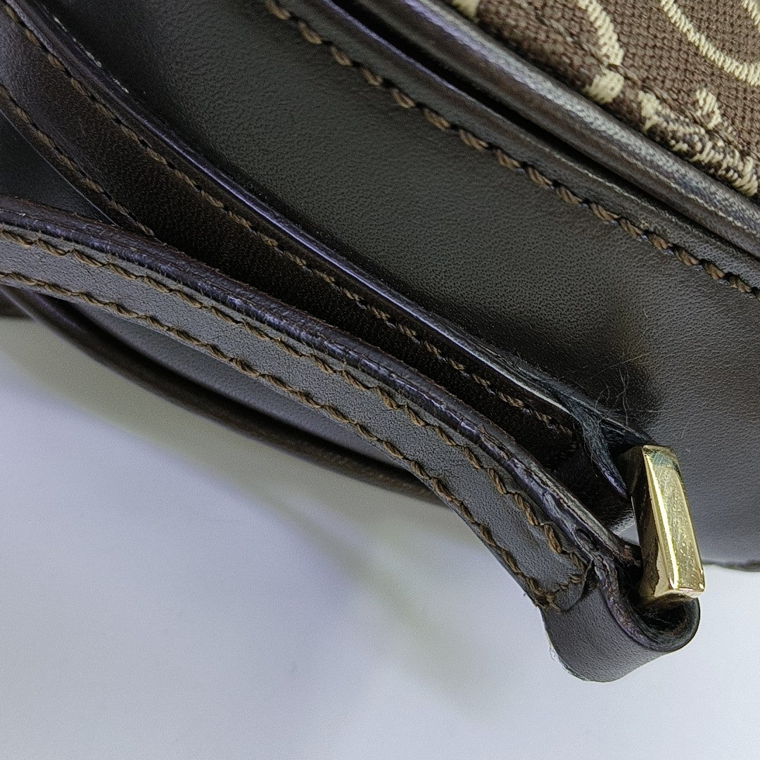 Fabric Shoulder Bag Brown