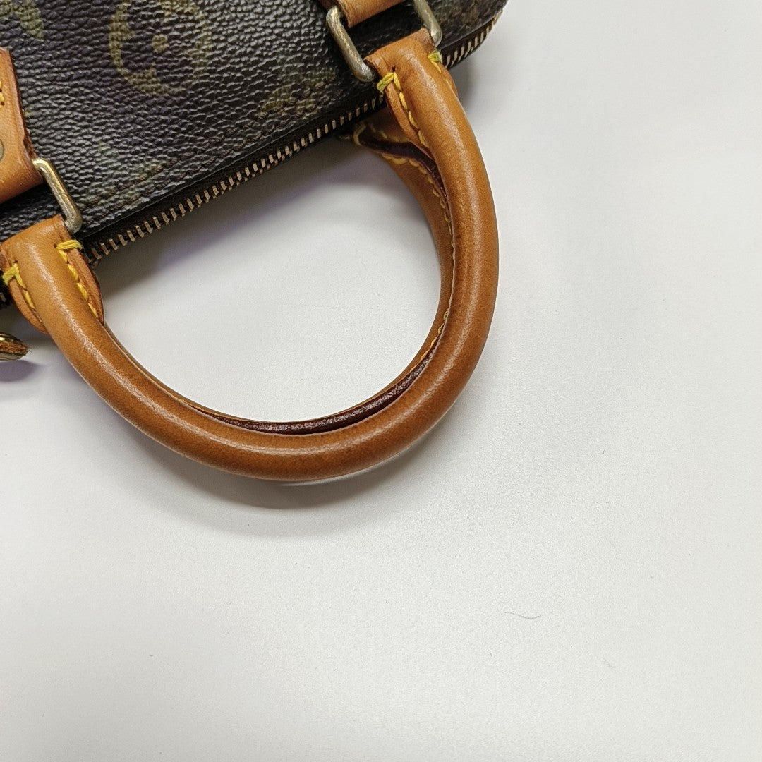 SPEEDY Monogram Coated Canvas Brown