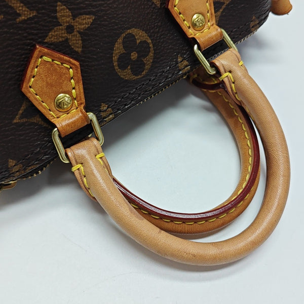 SPEEDY Nano Monogram Coated Canvas Brown