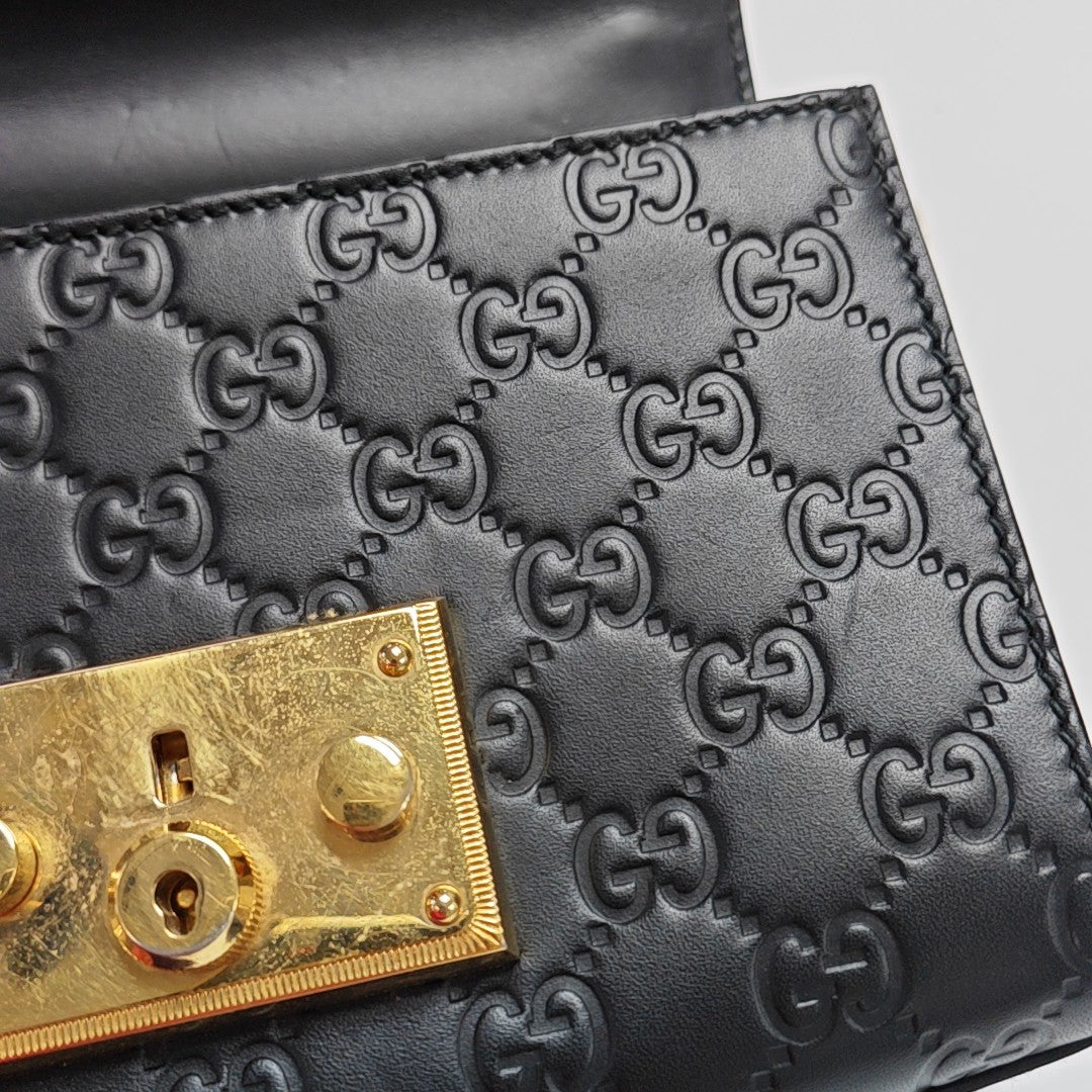 Padlock Small Monogram Calfskin Black