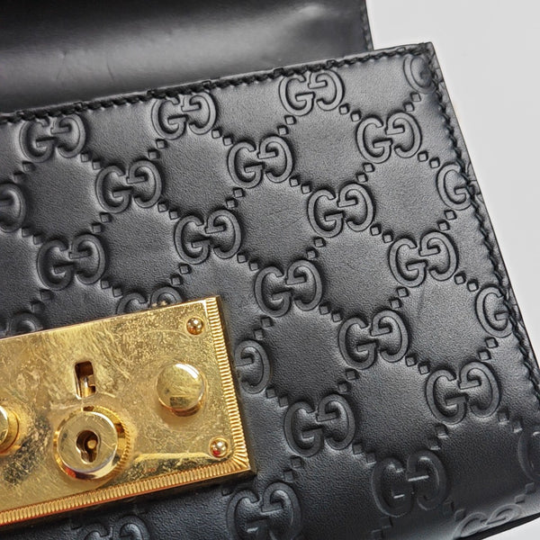 Padlock Small Monogram Calfskin Black