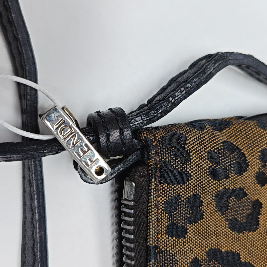 Fabric Shoulder Bag Brown