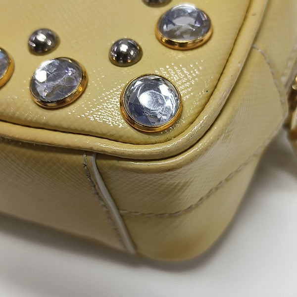 Vitello Phenix Camera Bag Saffiano Calfskin Yellow