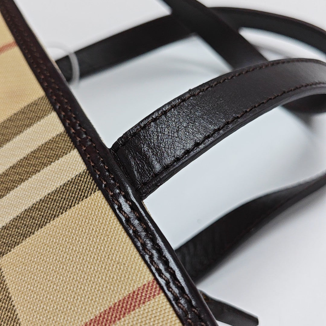 Coated Canvas Tote Bag Brown