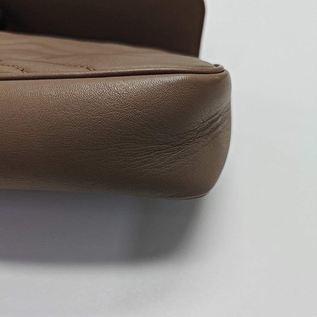 GG Marmont Mini Quilted Calfskin Beige