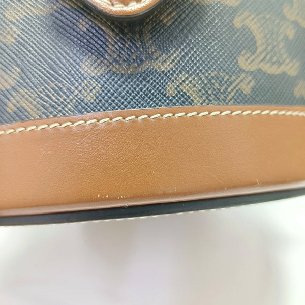 Authenticated pre-owned  TRIOMPHE Medium Coated Canvas Brown - Shoulder Bag at Looply
