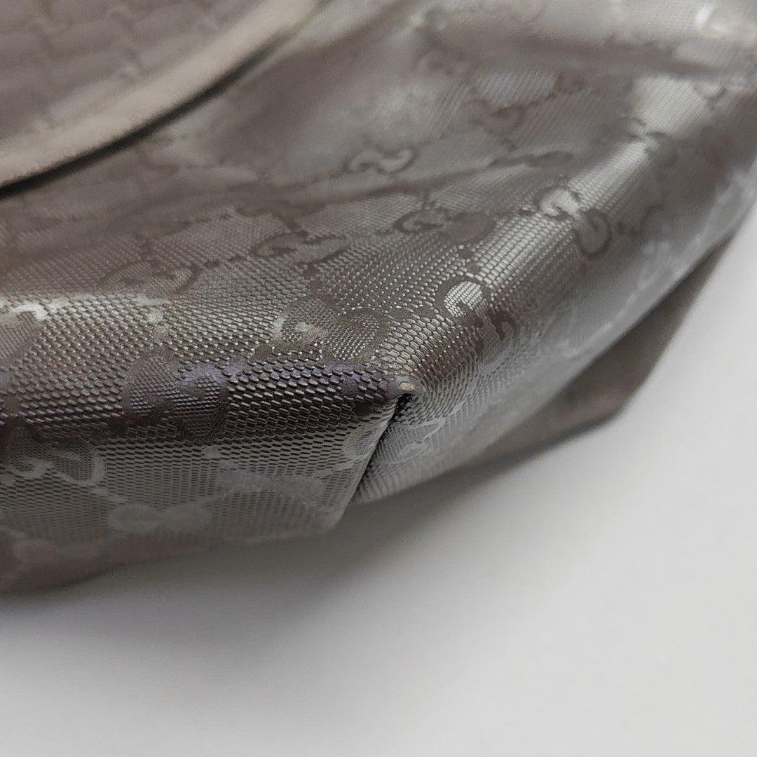 Monogram Coated Canvas Tote Bag Silver