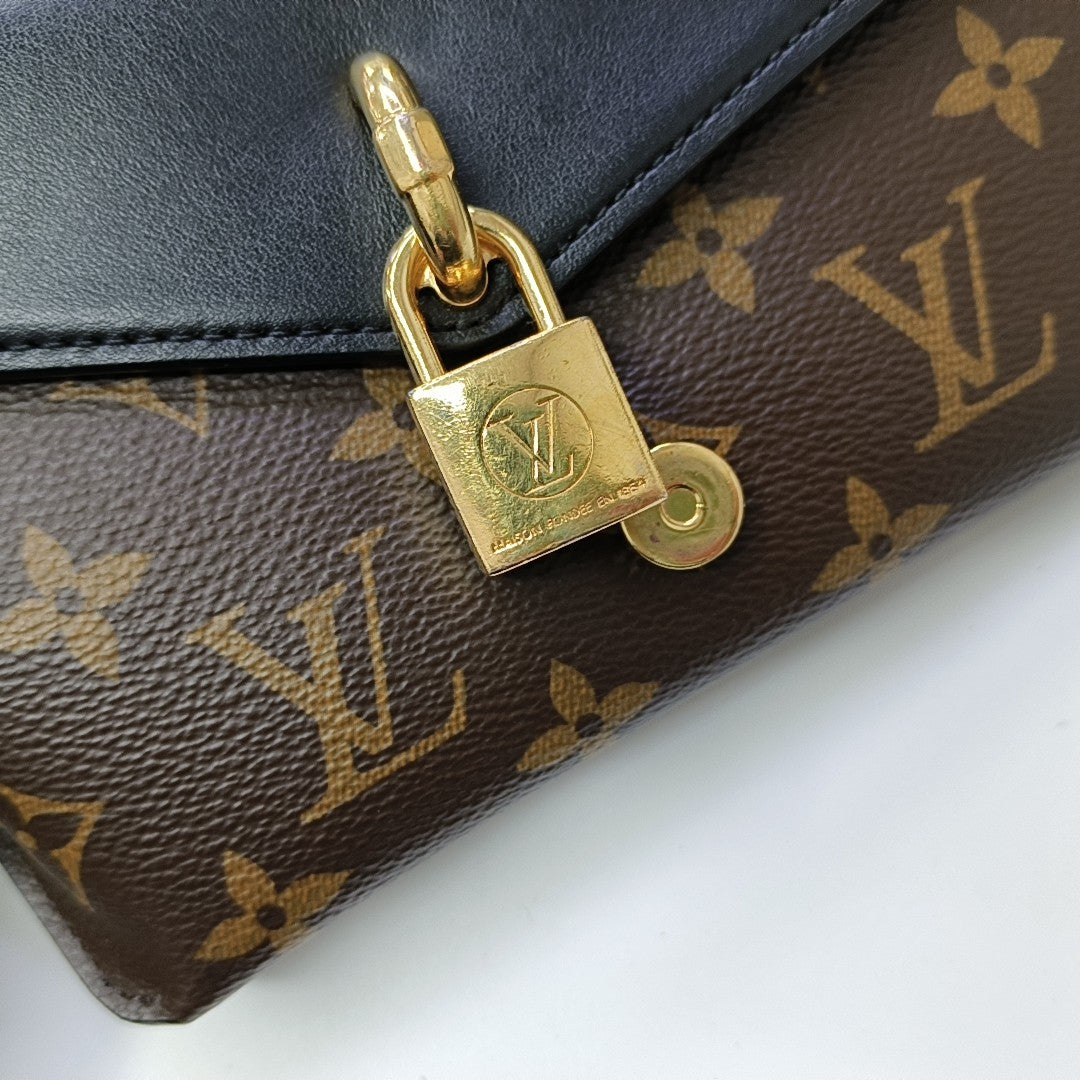 Coated Canvas Shoulder Bag Brown