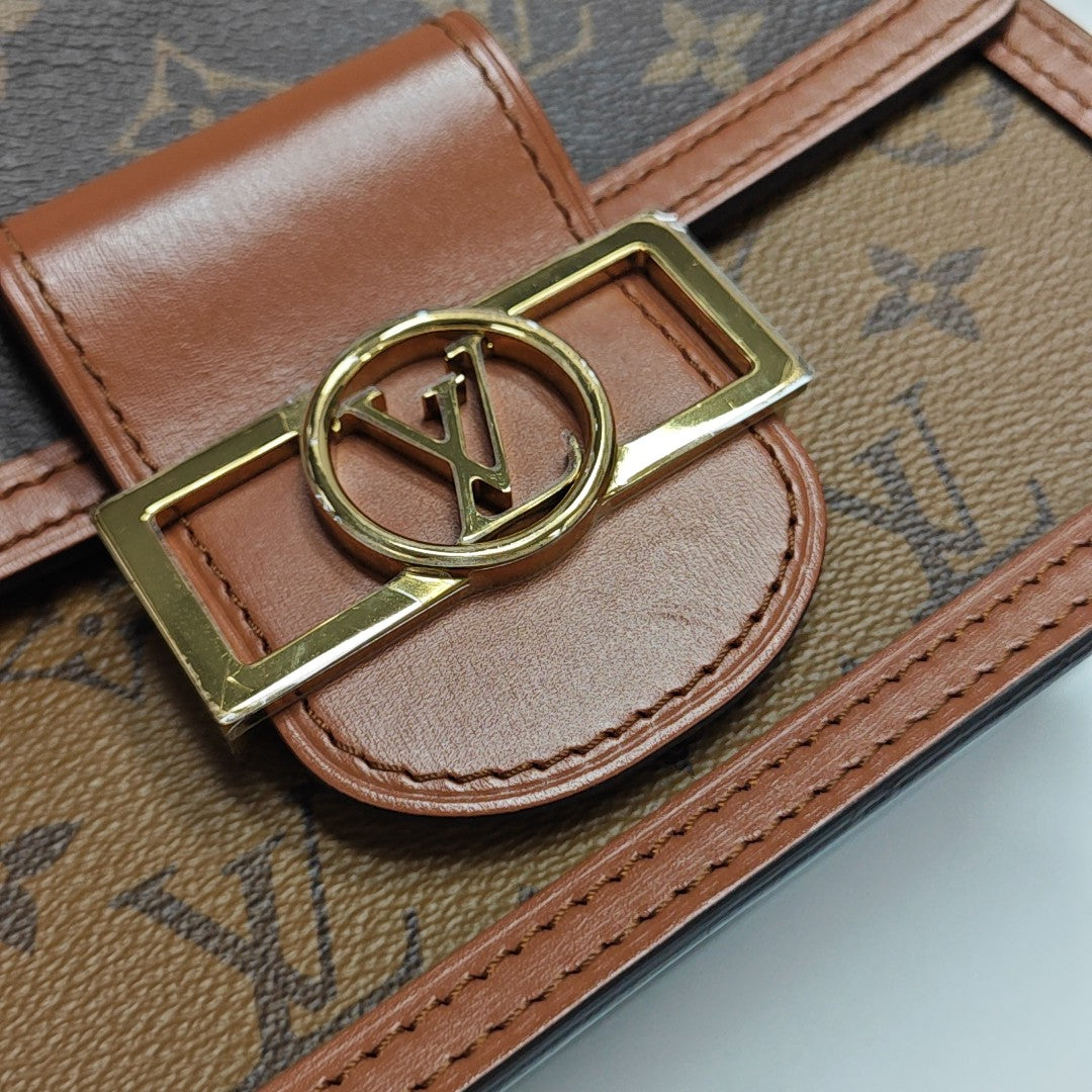 DAUPHINE Mini Monogram Coated Canvas Brown
