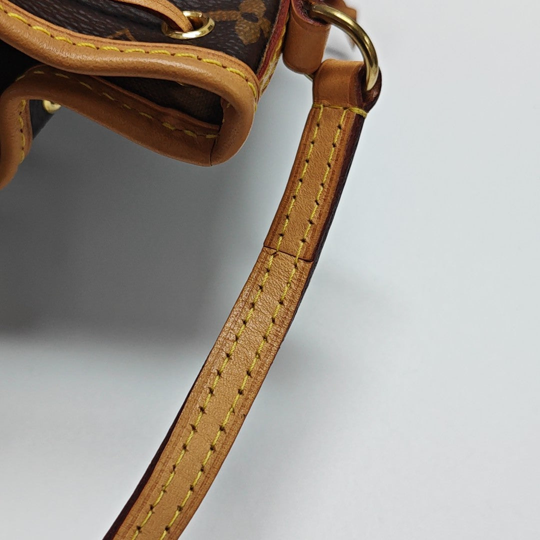 NÉONOÉ Nano Monogram Coated Canvas Brown