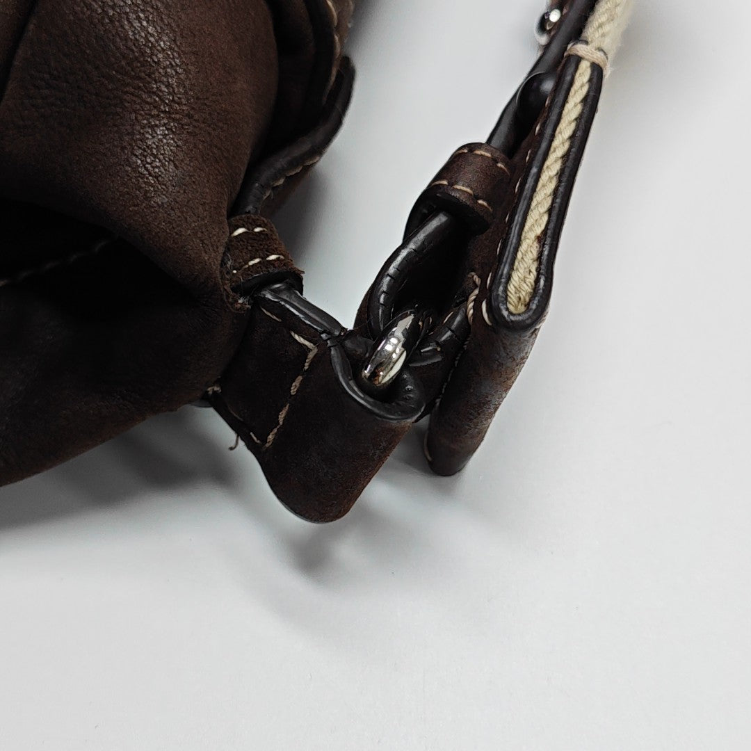 Calfskin Shoulder Bag Brown