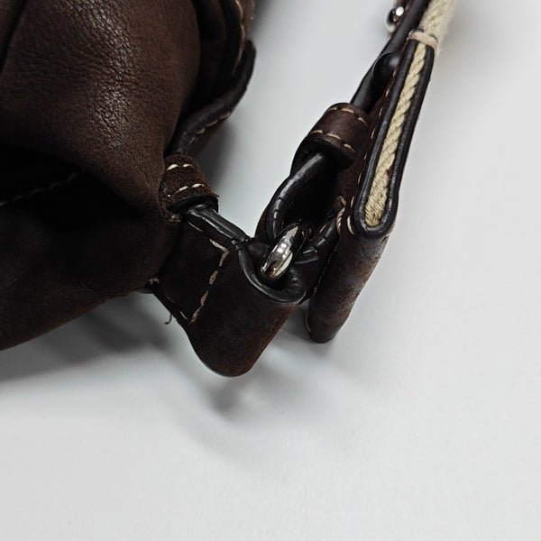 Calfskin Shoulder Bag Brown