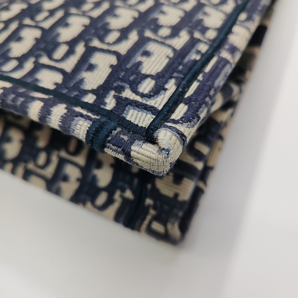 Book Tote Large Oblique Canvas Blue