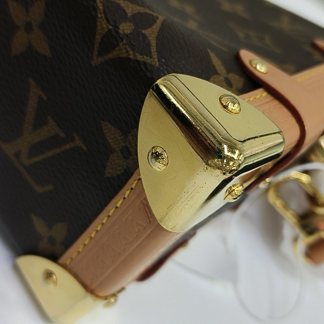 SIDE TRUNK MM Monogram Coated Canvas Brown