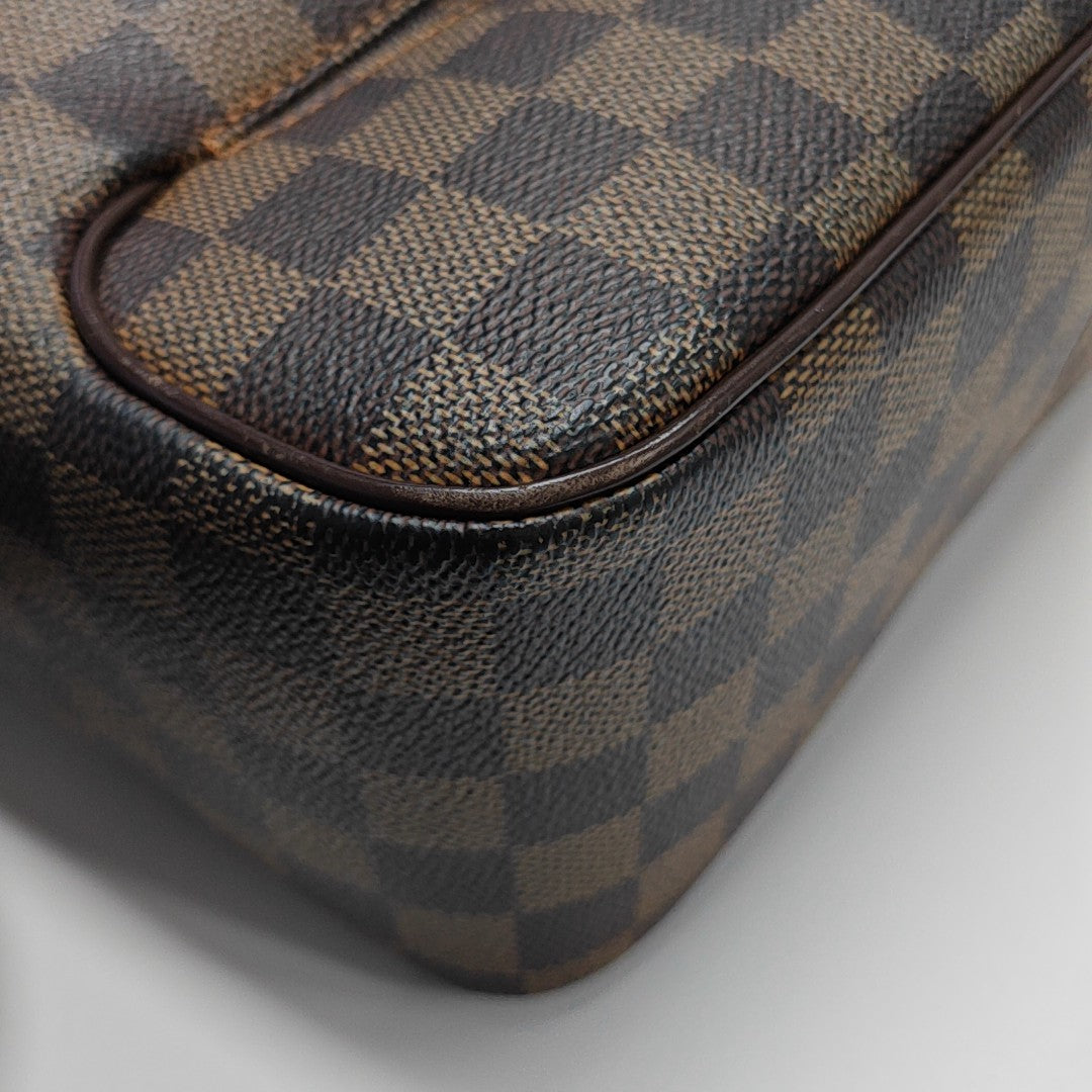 OLAV MM Damier Ebene Coated Canvas Brown