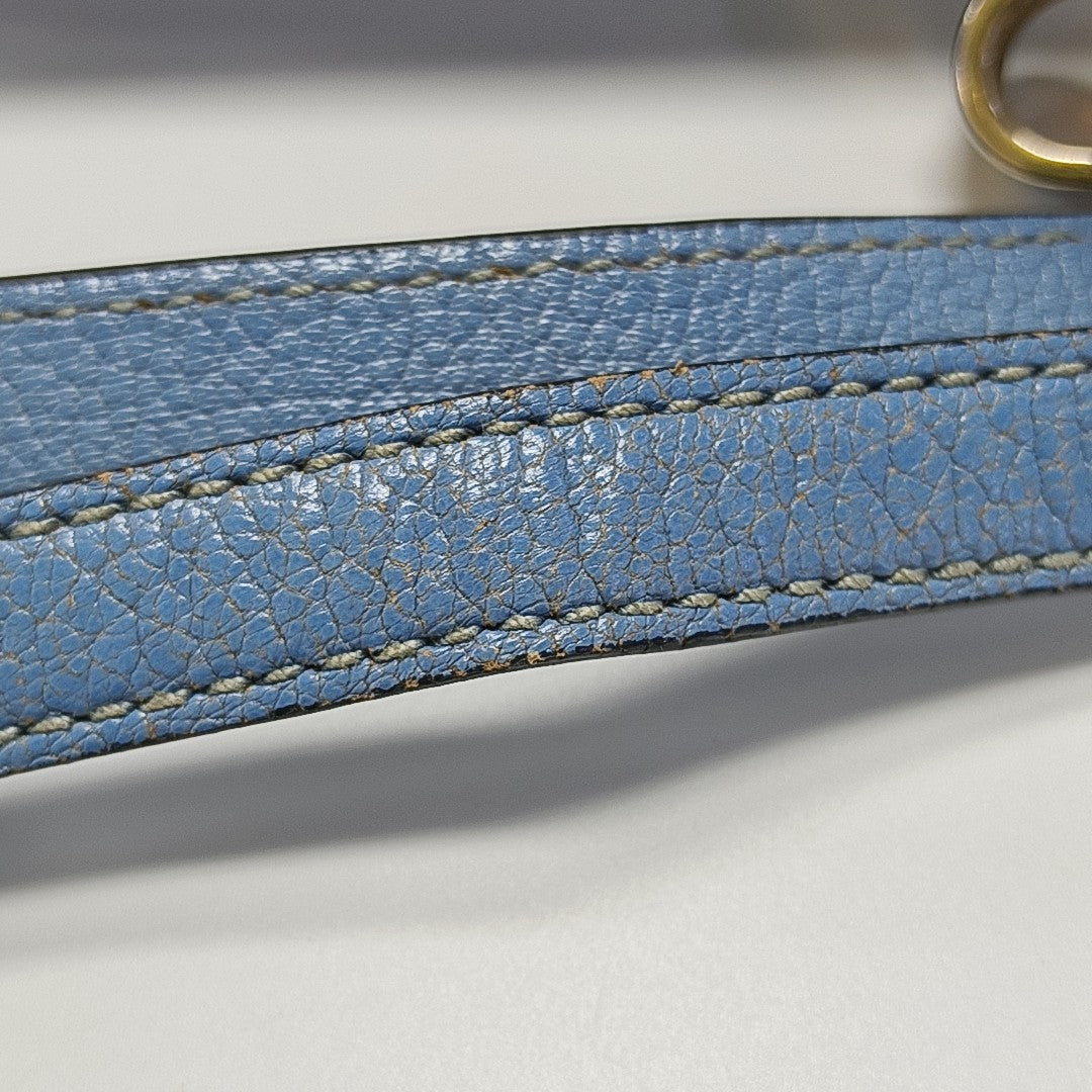 Calfskin Shoulder Bag Blue