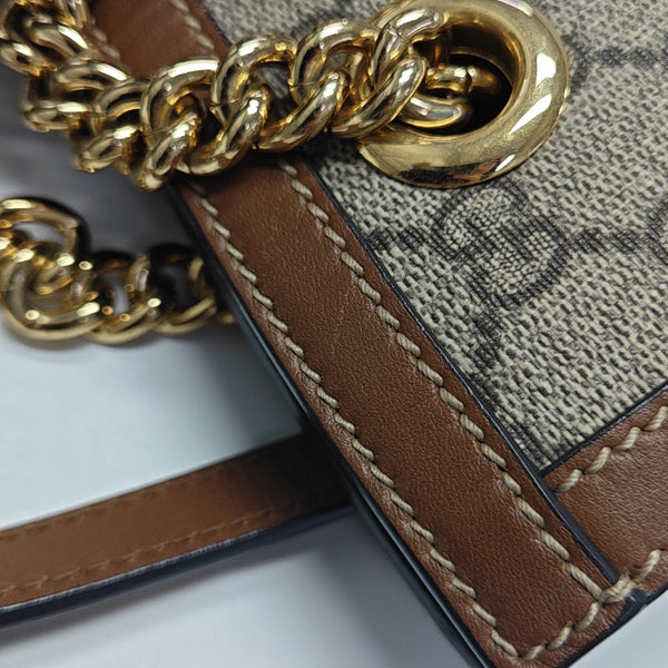 Padlock Small Monogram Coated Canvas Beige