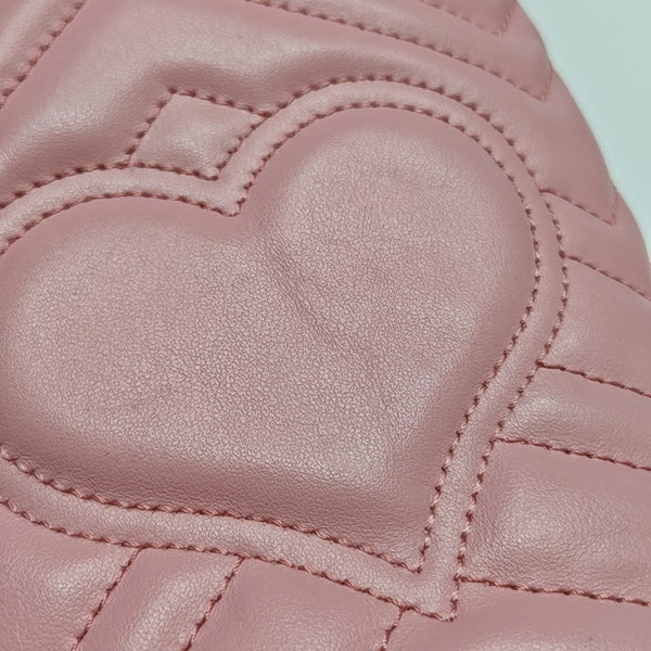 GG Marmont Mini Quilted Calfskin Pink