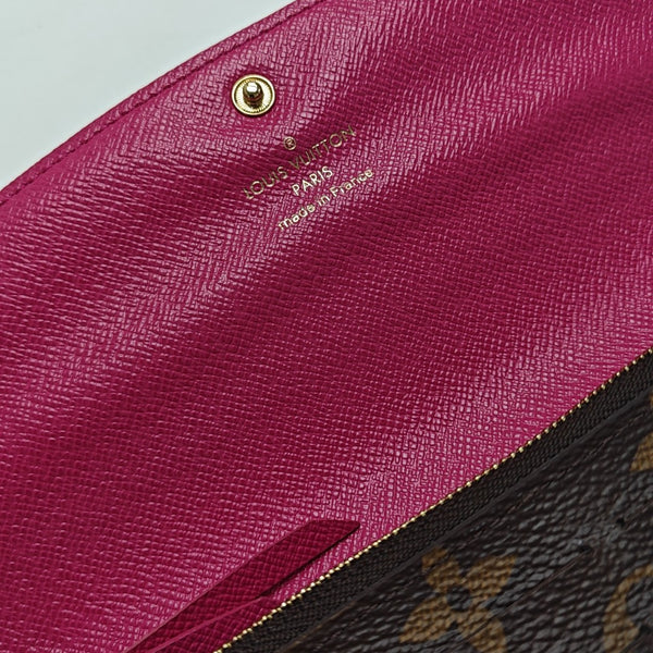 EMILIE Monogram Coated Canvas Brown Wallet