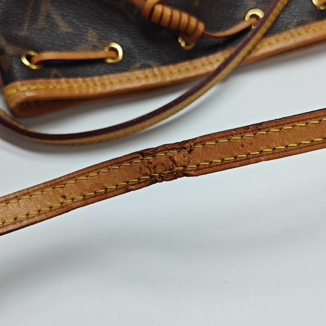 NÉONOÉ Nano Monogram Coated Canvas Brown