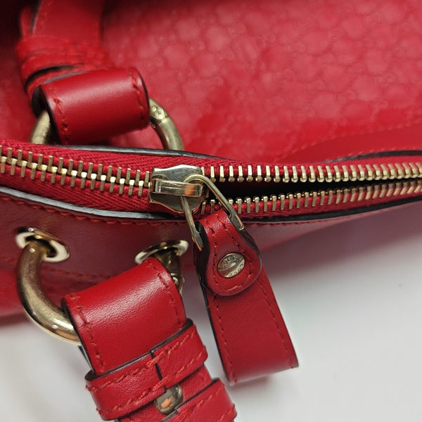 Monogram Calfskin Tote Bag Red