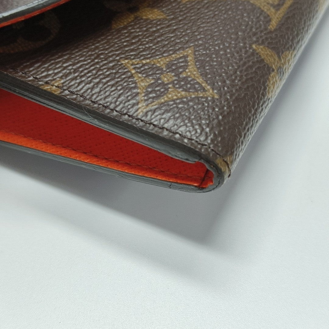 EMILIE Monogram Coated Canvas Brown Wallet