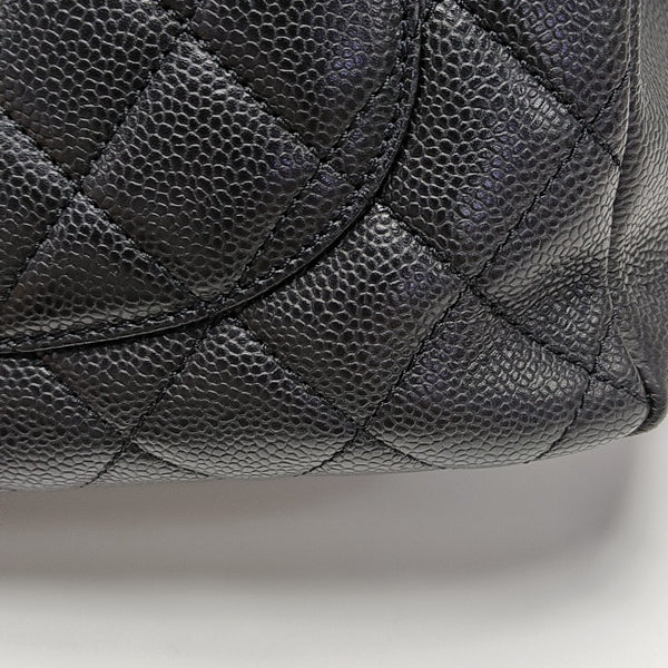 CHANEL GST Large Quilted Grained Calfskin Brown