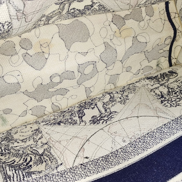 Book Tote Large Canvas Blue