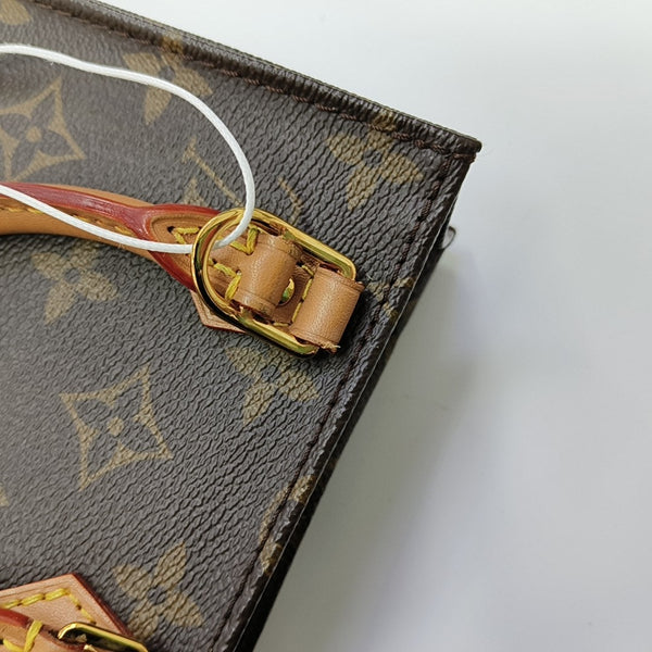 SAC PLAT Mini Monogram Coated Canvas Brown