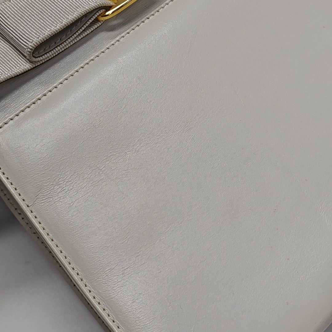 Calfskin Shoulder Bag White