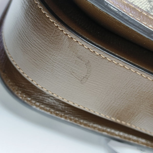 Horsebit 1955 Medium Monogram Coated Canvas Beige