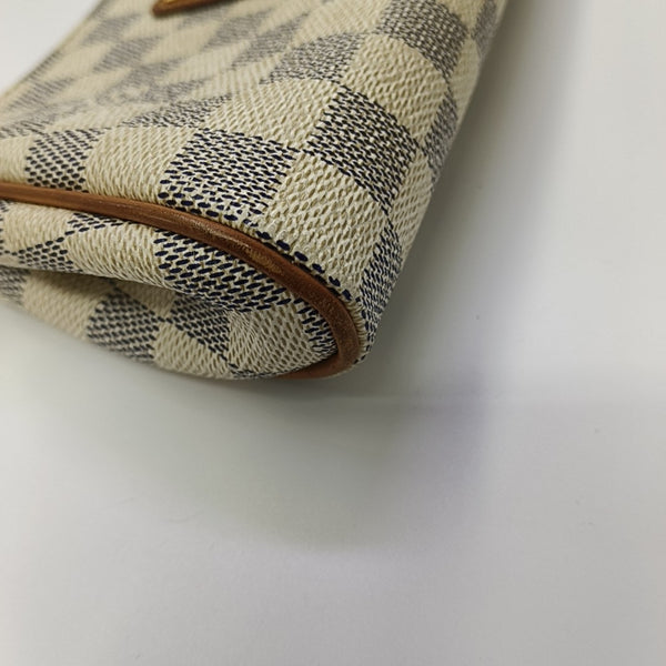 EVA Damier Azur Coated Canvas White