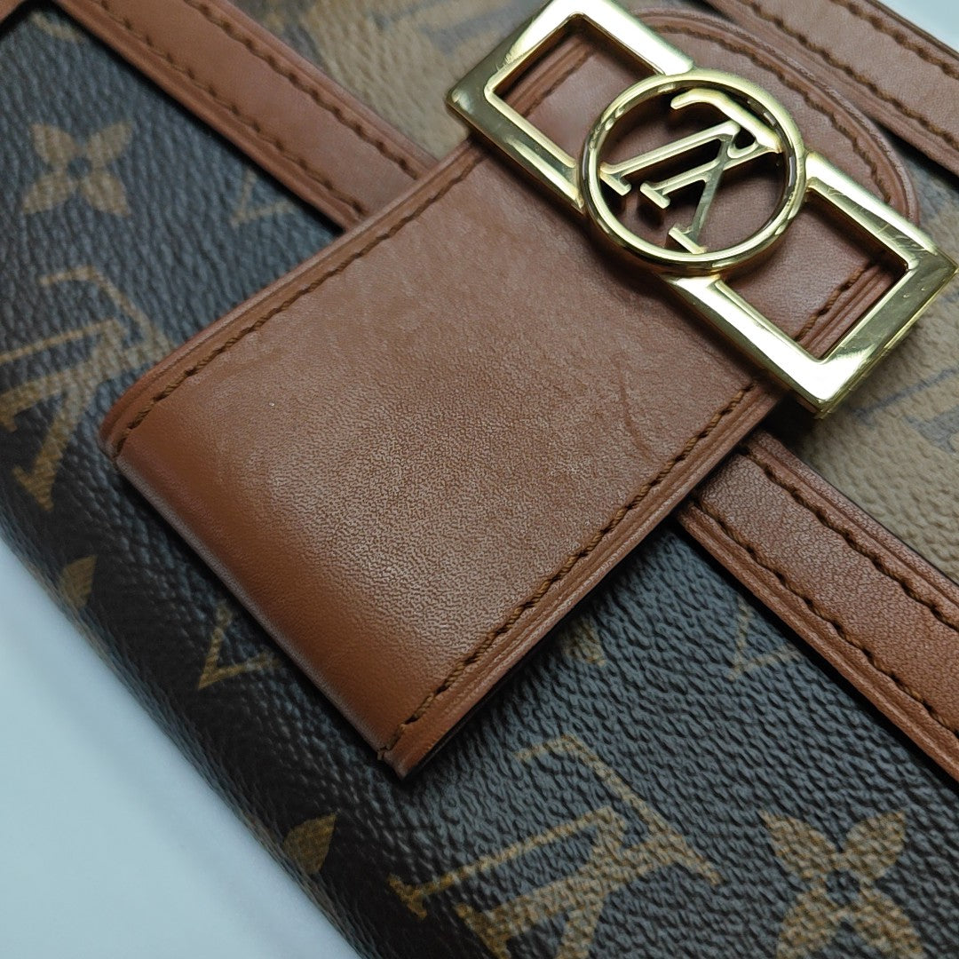 DAUPHINE Monogram Coated Canvas Brown