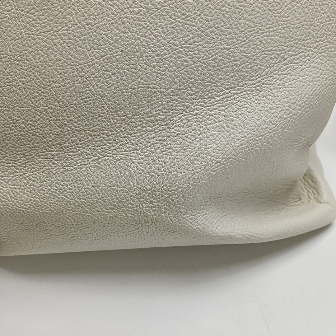 Shopping Bag Calfskin White