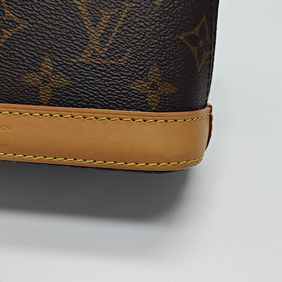 ALMA Mini Monogram Coated Canvas Brown