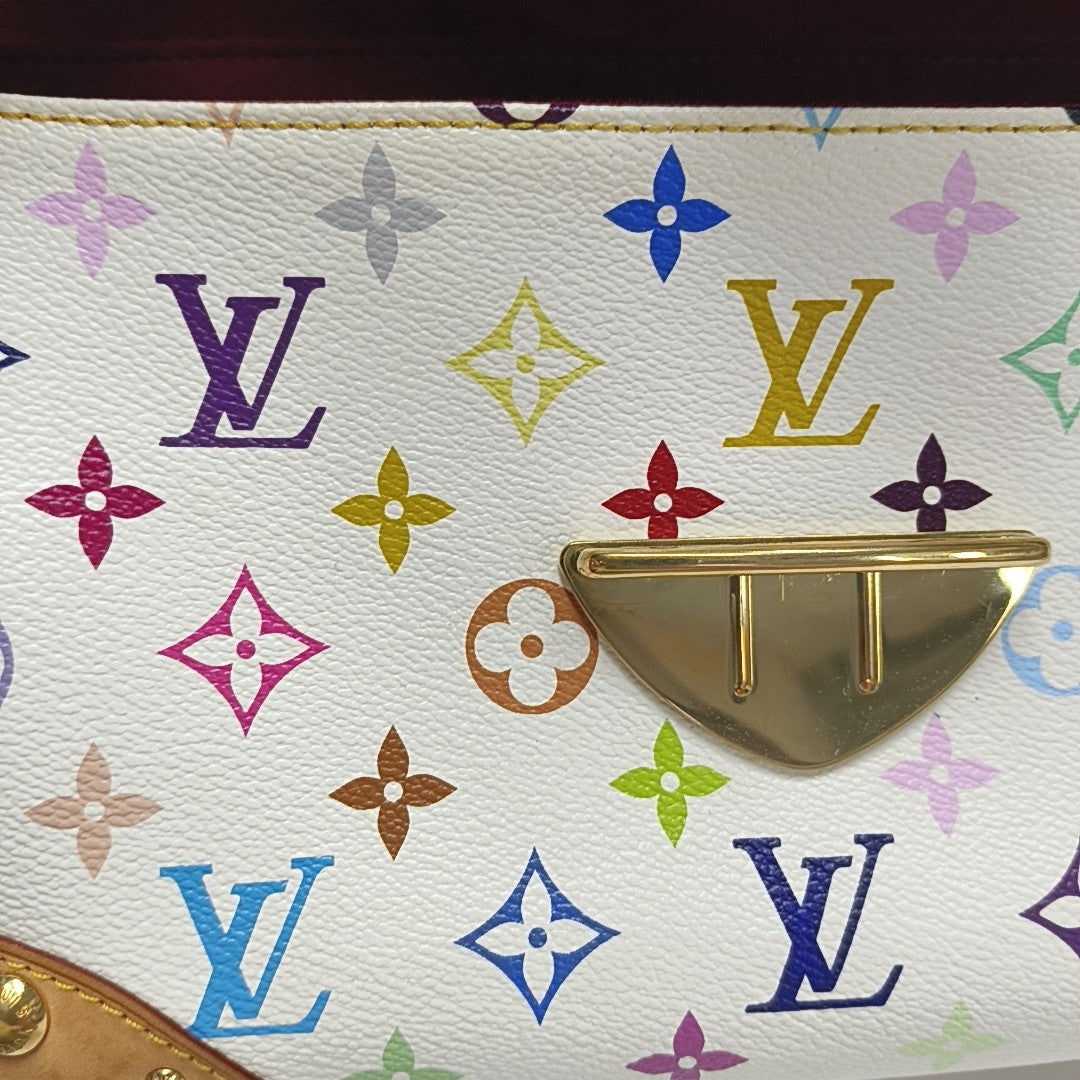 LV × TM BEVERLY MM Monogram Coated Canvas White