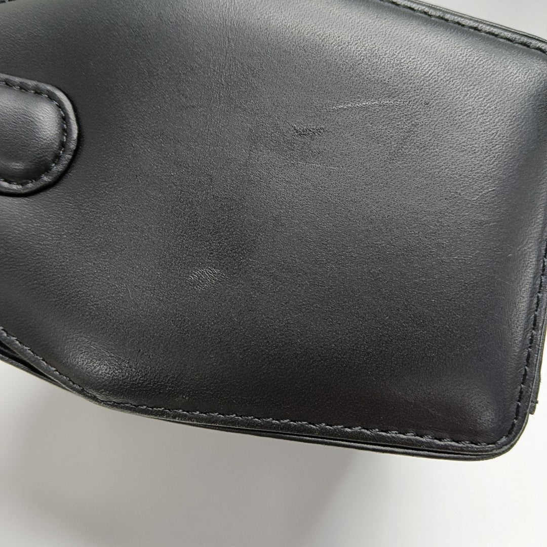 Calfskin Top Handle Bag Black