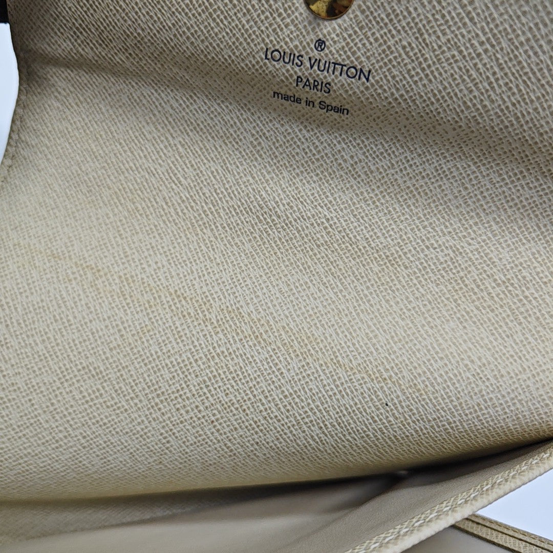 ALEXANDRA Damier Azur Coated Canvas White Wallet