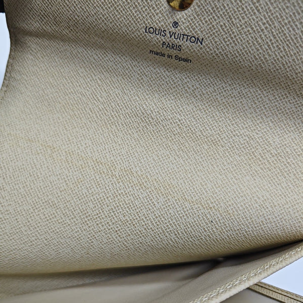 ALEXANDRA Damier Azur Coated Canvas White Wallet