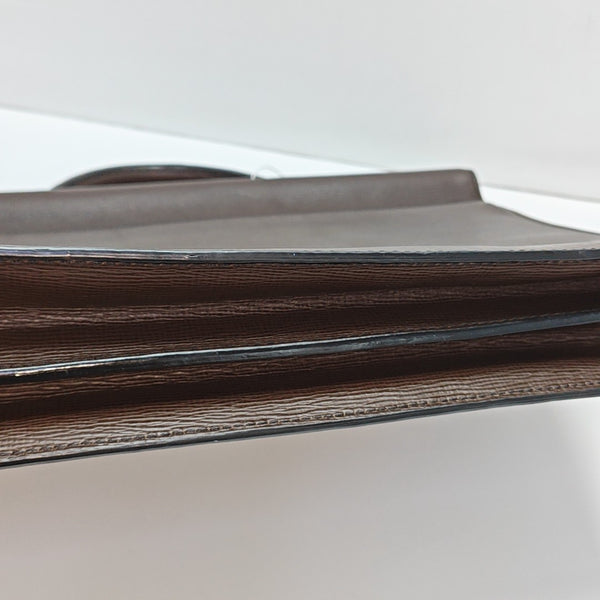 Calfskin Top Handle Bag Brown