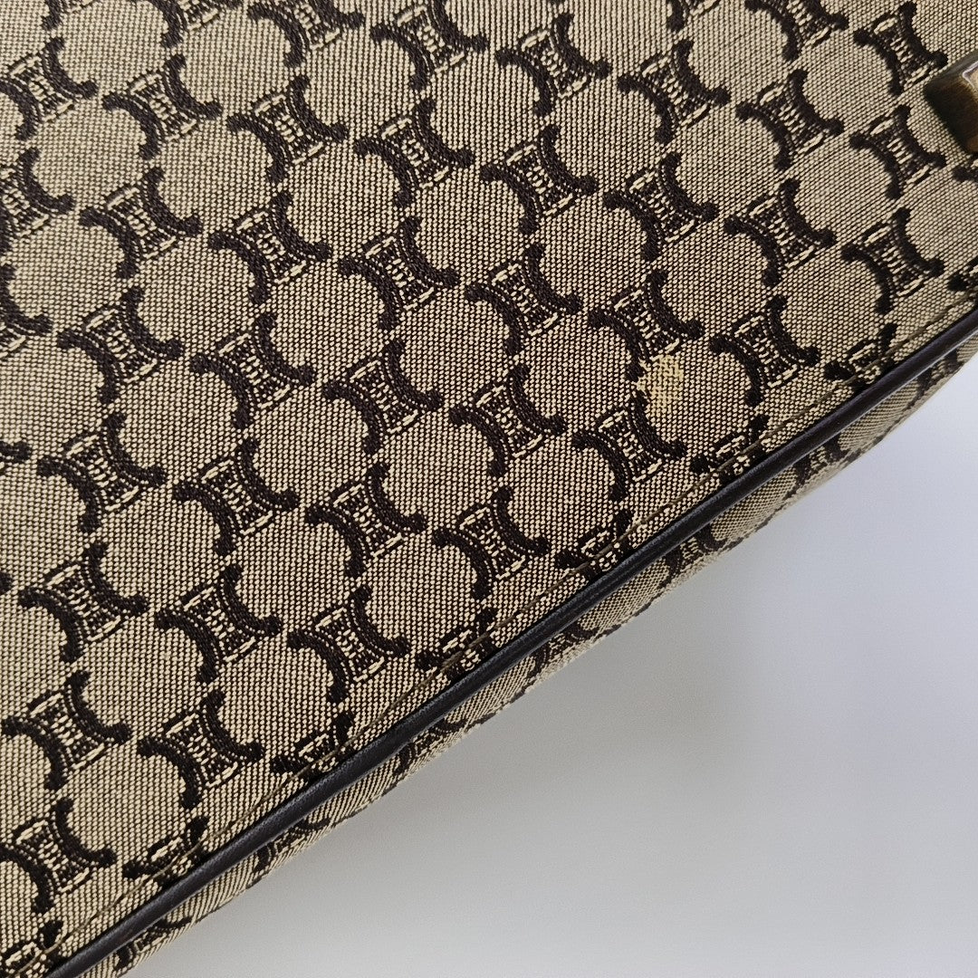 Canvas Top Handle Bag Brown