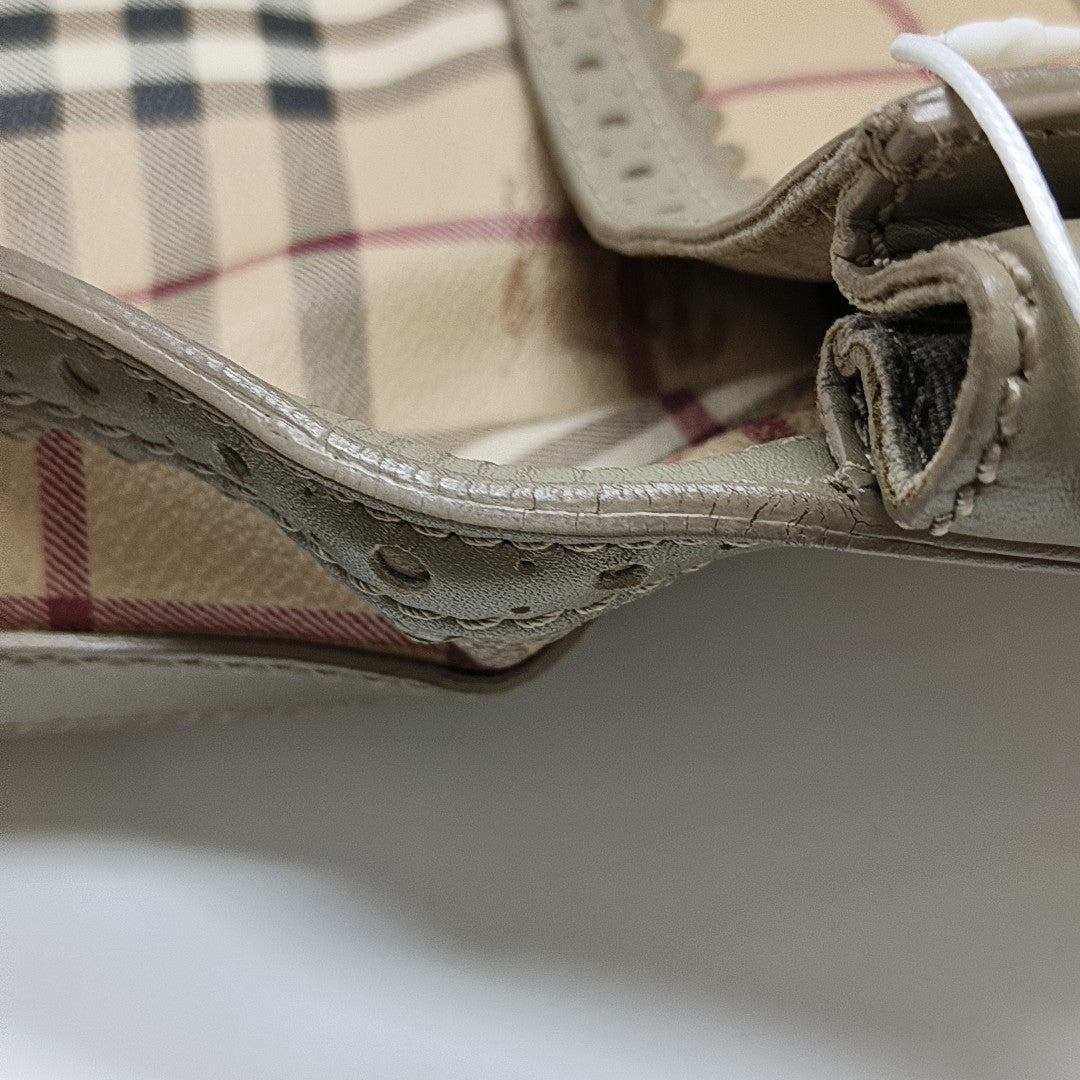 Coated Canvas Shoulder Bag Beige